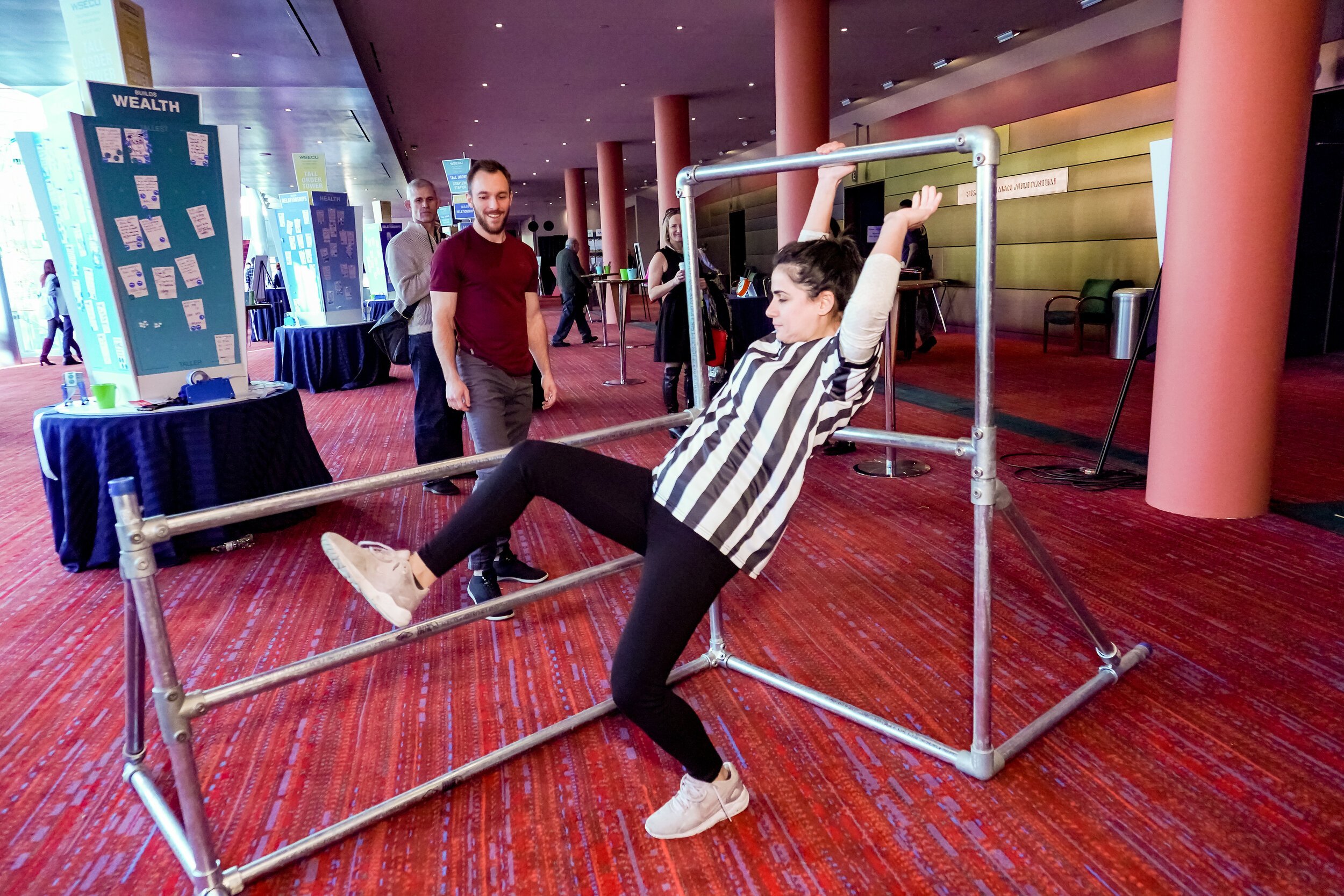 "Example of a complex parkour setup"